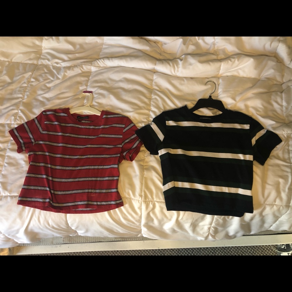 two Brandy Melville crop tops in size small